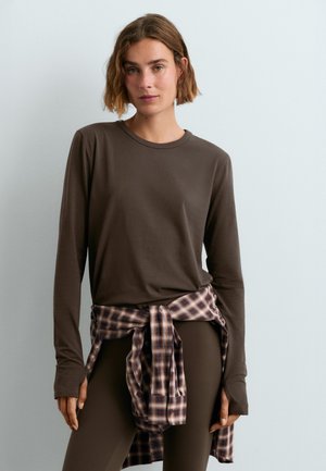 OYSHO, T-shirt à manches longues - brown