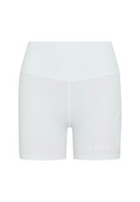 Vita atletiska shorts med en slät yta, medelhög midja och subtil logotypdetalj. Har en figurnära design för aktiv träning.