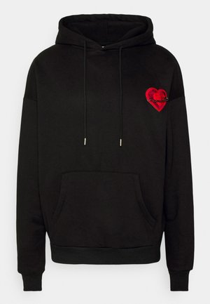 Sixth June HEART PINNED - Kapuzenpullover - black