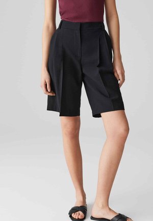 HIGH RISE RELAXED FIT - Shorts - black
