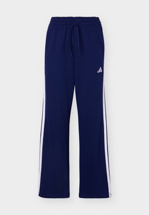 adidas Sportswear, ESSENTIALS 3 STRIPES OPEN HEM PANTS - Jogginghose - dark blue/white