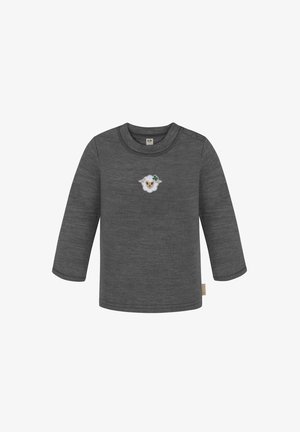 normani Outdoor Sports, MERINO FEINSTRICK WOLL WINTERPULLOVER MIT KNOPF - Undershirt - anthrazit