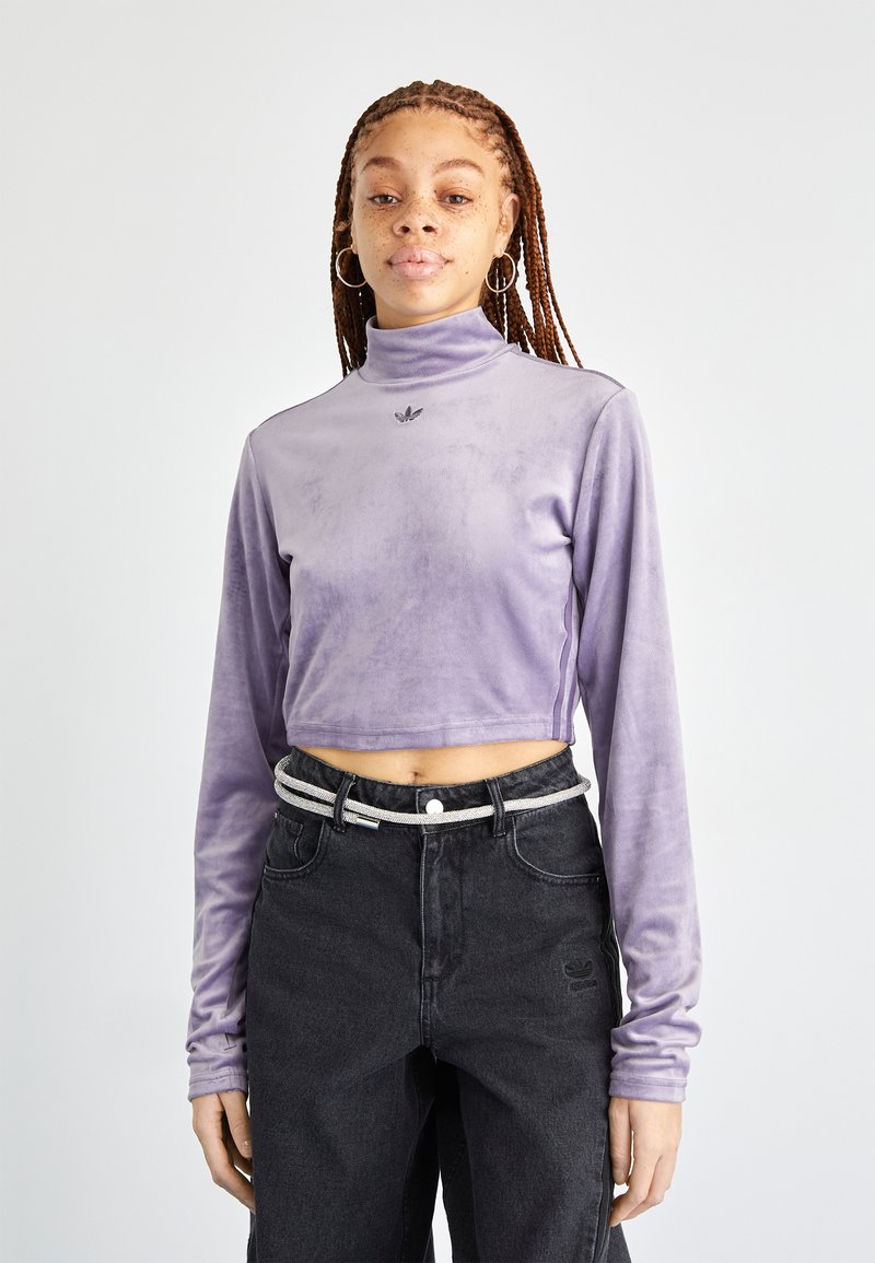 adidas Originals FASHION CROP - Pitkähihainen paita - shadow violet