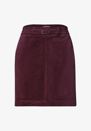 Street One, KNIELAGER CORDROCK MIT SCHNALLENDETAIL - Minigonna - rustic rouge