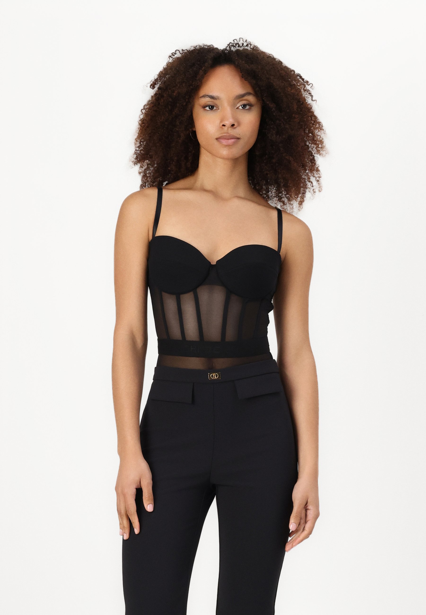 売れ筋商品|||エリザベスフランキ Tシャツ レディース トップス WOMENS BRA - Top - nero エリザベスフランキ レディース Tシャツ トップス Top - nero