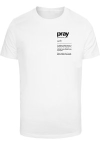 PRAY DEFINITION - Nyomott mintás póló - white