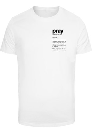PRAY DEFINITION - Print T-shirt - white