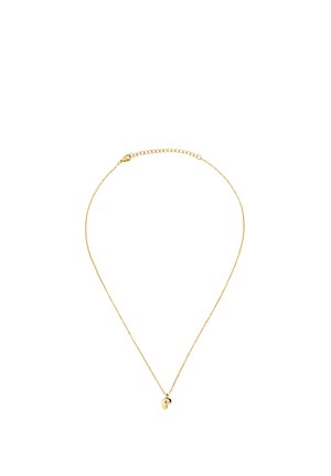 Collier délicat en chaîne d'or avec un petit pendentif en or en forme de lettre "p" et une fermeture à boucle de homard.