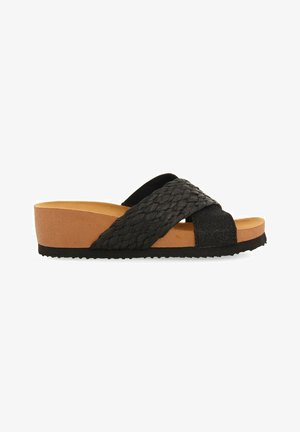 Gioseppo, CON TIRAS CUÑA PARA GOULDS - Mules de tacón - black