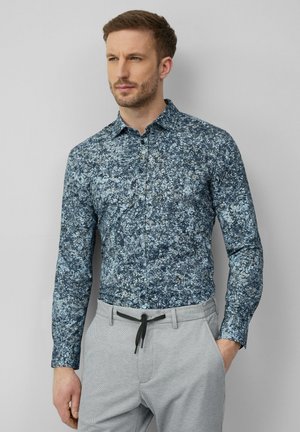 s.Oliver BLACK LABEL TAILORED FIT GEMUSTERTES - Shirt - navy