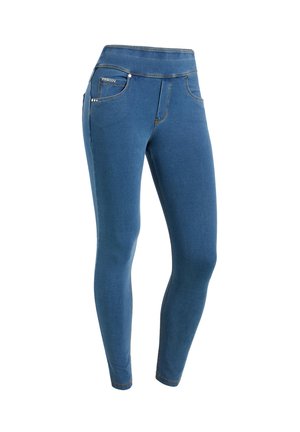 N.O.W.® YOGA DENIM - Skinny-Farkut - clear jeans-yellow seams