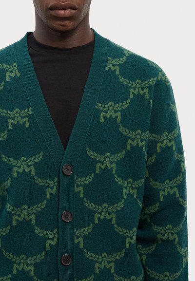 MCM ALLOVER CARDIGAN - Neuletakki - forest green