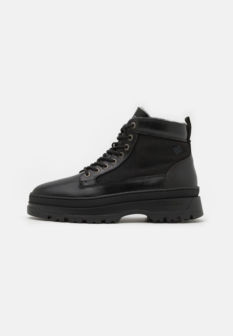 GANT ST GRIP MID BOOT - Schnürstiefelette - black