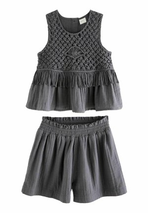 CO-ORD SET  - REGULAR FIT - Short - charcoal grey