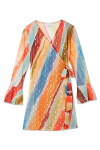 SUNSET MINI WRAP DRESS - Denní šaty - orange