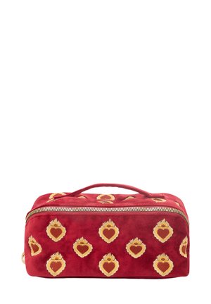 HEARTS-TROUSSE - Toiletti-/meikkilaukku - red-gold graphic print