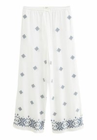 Next EMBROIDERED WIDE LEG - Kalhoty - white