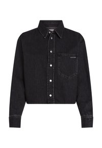 CROPPED - Chemisier - denim black