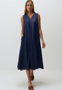 Jimmy Key V NECK SLEEVELESS - Vestito di jeans - blue