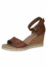 Caprice Sandali con plateau - cognac