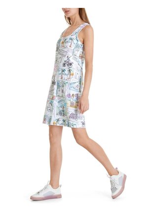 MIT COMIC-PRINT - Jersey dress - white