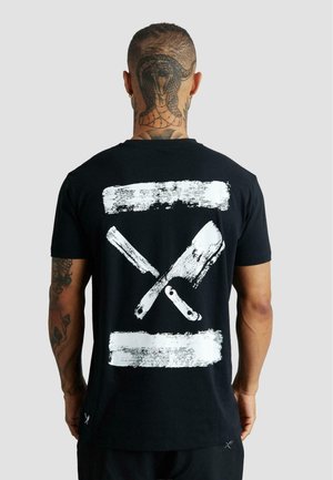 INKED BLADES CREW NECK - T-Shirt print - black