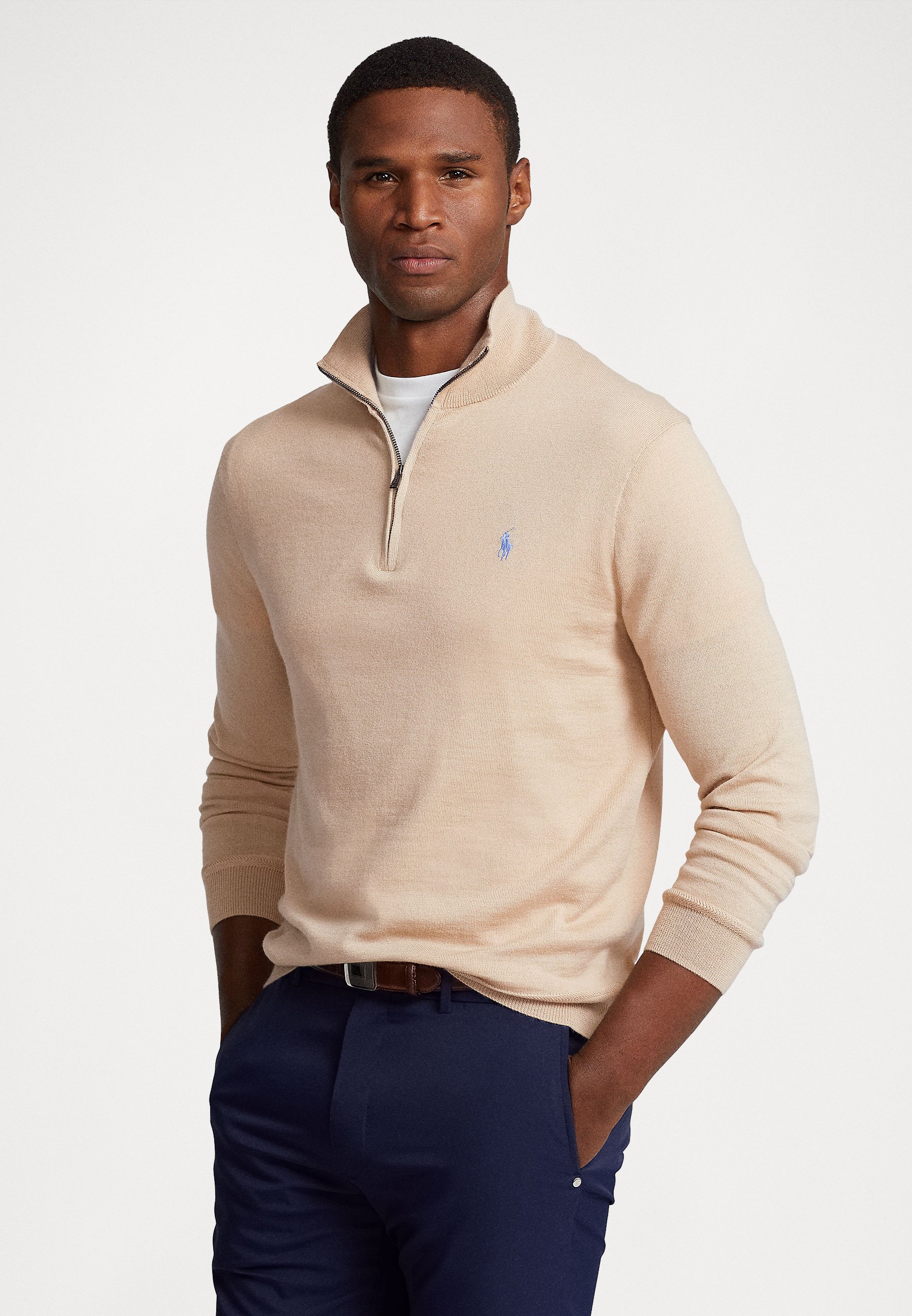 ralph lauren half zip polo
