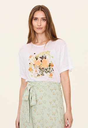 I WAS HERE  - Print T-shirt - bright white