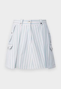 MIDI STRIPY UNISEX - Faltenrock - white & blue