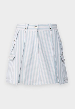 HOUSE OF JAFFA MIDI STRIPY UNISEX - Plooirok - white & blue