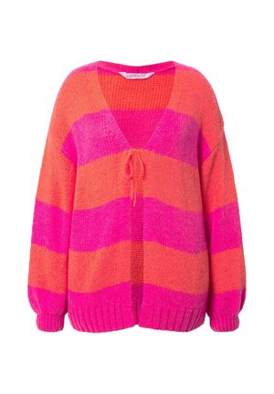 Studio Untold BLOCKSTREIFEN, BINDEBAND - Strickjacke - pink