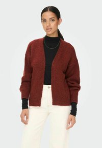 JDY JDYDINEA SOLID CARDIGAN  - Chaqueta de punto - burnt henna