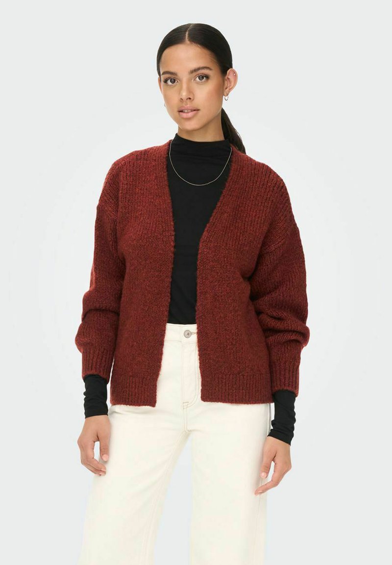 JDY JDYDINEA SOLID CARDIGAN - Kofta - burnt henna