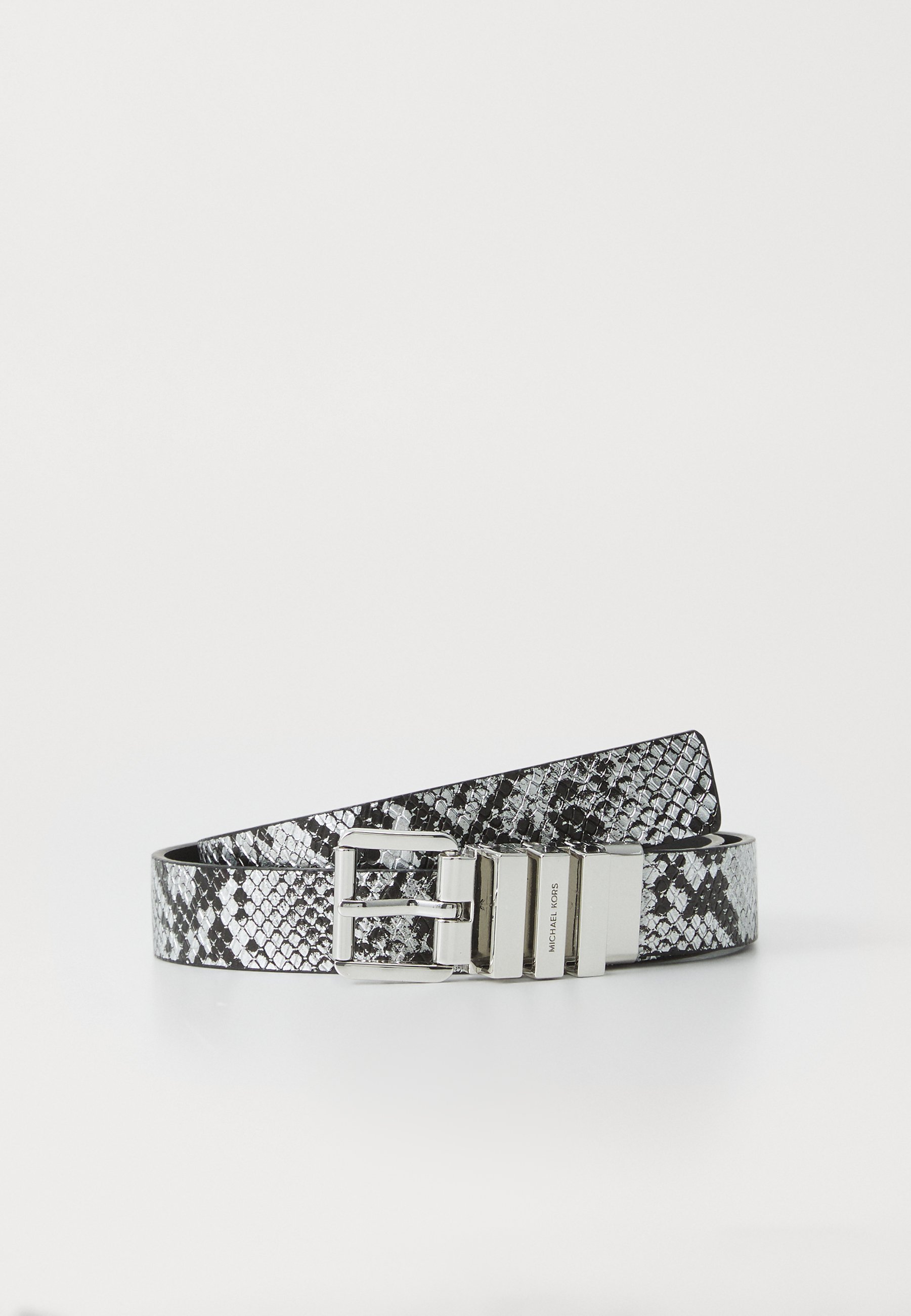 MICHAEL Michael Kors REVERSIBLE SNAKE BELT - Belt - silver 