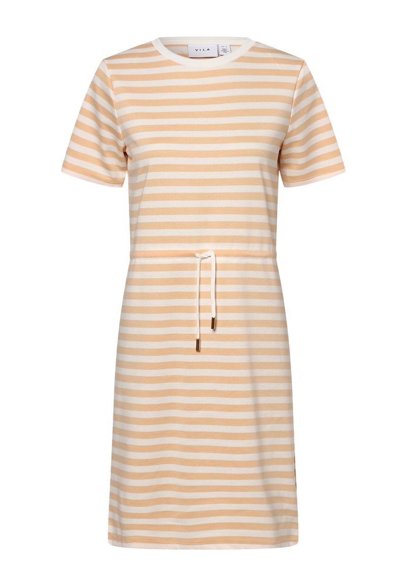 Damen Freizeitkleider | Vila TINNY Jerseykleid aprikot ecru/blau - GV83749 Damen Freizeitkleider | Vila TINNY Jerseykleid aprikot ecru/blau - GV83749