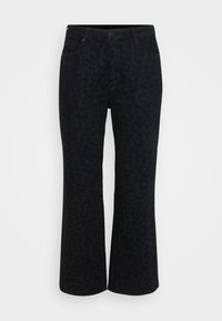 VMCTESSA ANIMAL PRINT - Wide Leg - black denim