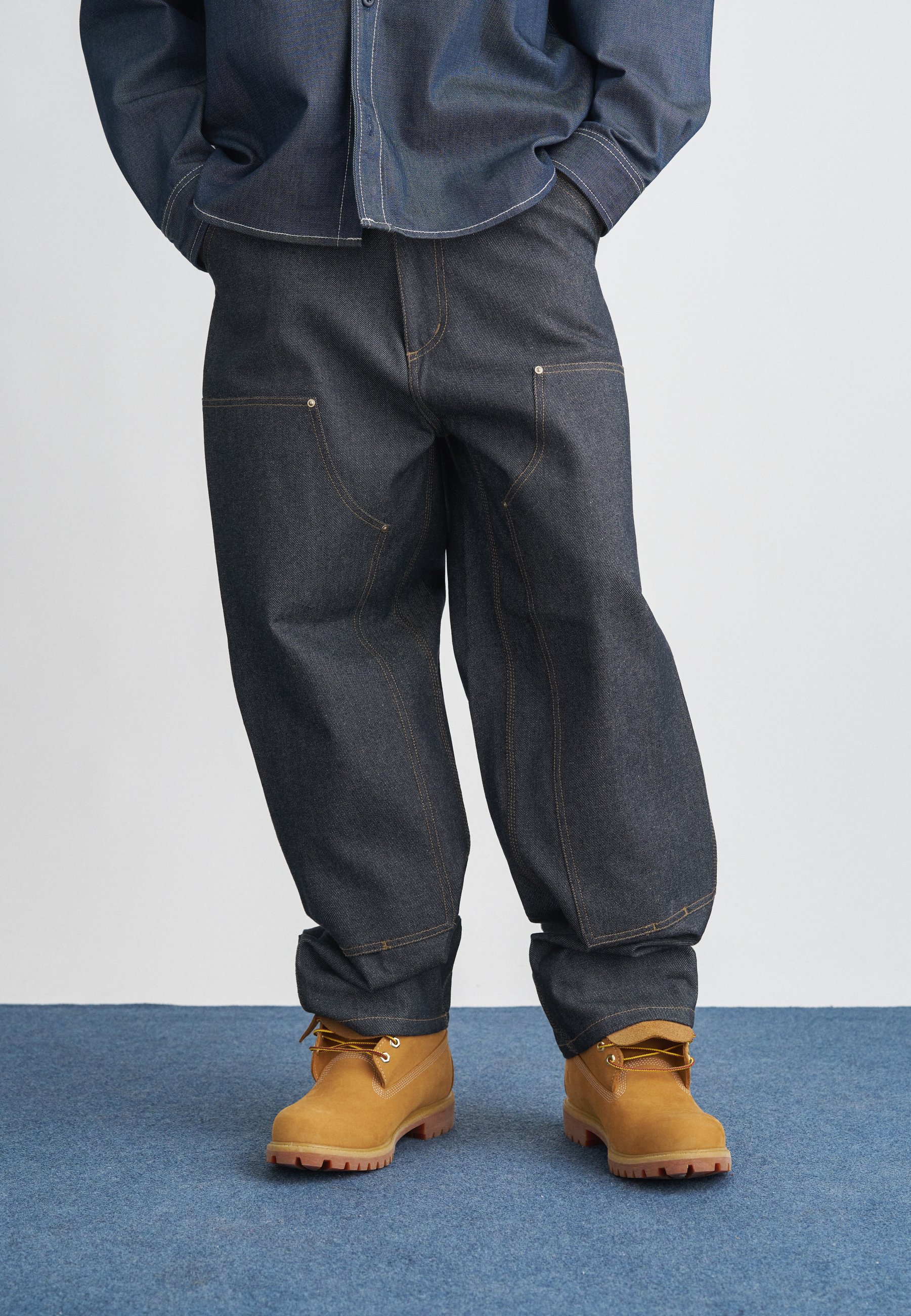 Carhartt WIP DOUBLE KNEE PANT - Relaxed fit jeans - blue rigid
