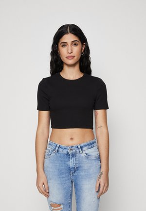 ONLY Petite ONLRENE OPEN BACK HEART  - T-shirts med print - black