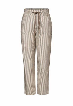 Street One PAPERBAG SEERSUCKER - Pantalon classique - beige