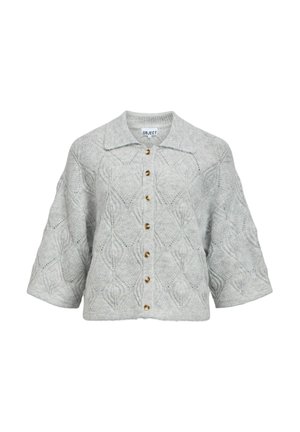 Object, OBJKAISA FLORA 3/4 LO KNIT CARDIGAN NOOS - Gilet - light grey melange