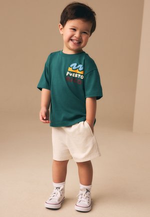 Next, REGULAR FIT - TEXTURED SHORTS . - Pantalon de survêtement - ecru