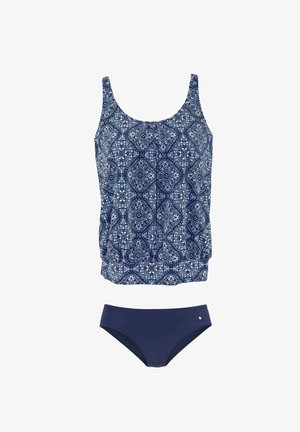 s.Oliver OVERSIZE - Badeanzug - marine-bedruckt