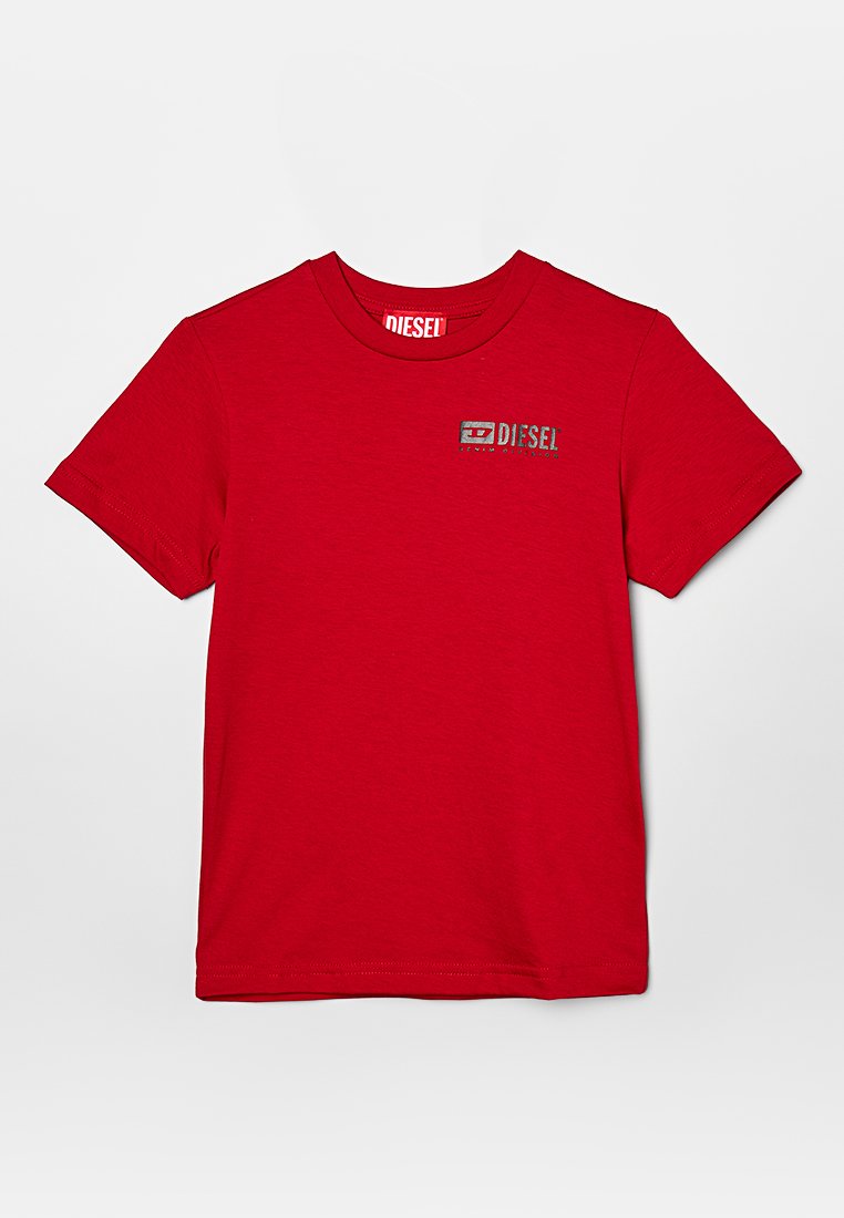 Diesel T-shirt print rood Diesel T-shirt print rood