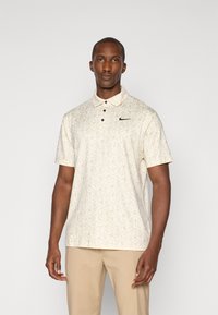 Nike Golf TOUR PRINT - Polotričko - pale ivory/black