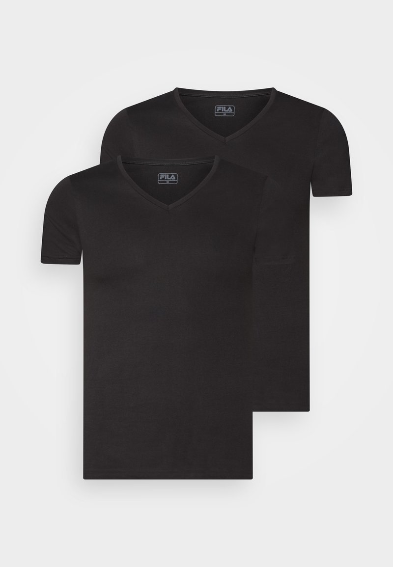 Fila MANV NECK UNDERSHIRT 2 PACK Undershirt black Zalando.co.uk