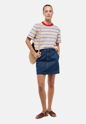 Monoprix, JUPE COURTE EN DENIM - Jupe trapèze - stone denim