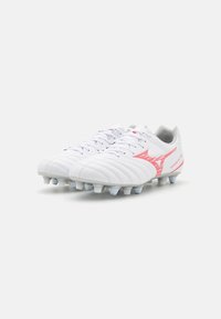 Mizuno MONARCIDA NEO III SELECT MIX - Scarpe da calcio per terreno morbido - white/radiant red