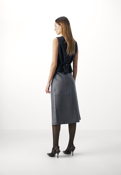 STUDIO ID MIDI SKIRT - Krilo A-kroja - elephant