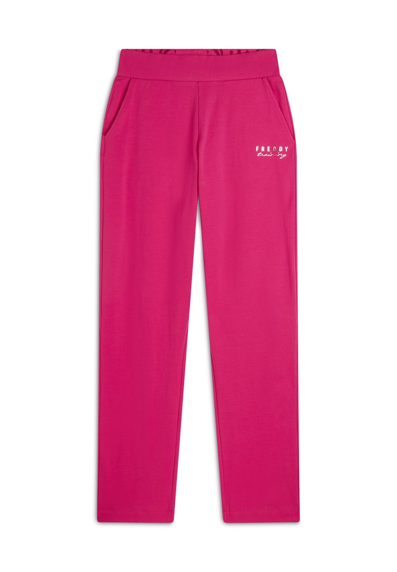 Freddy REGULAR FIT CON DRITTO CON PICCOLI SPACCHI - Pantalon de survêtement - beetroot purple