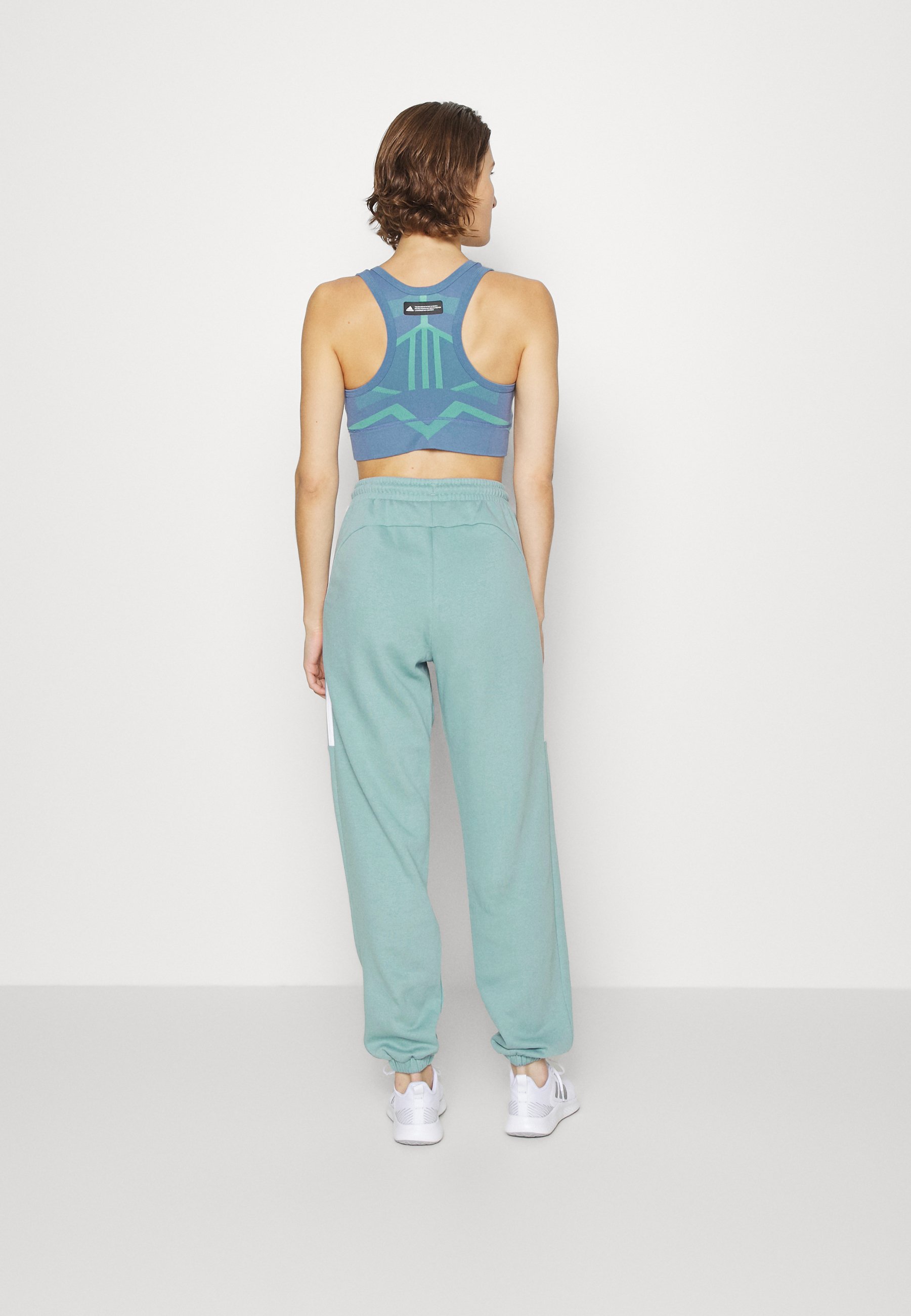 adidas Performance Pantaloni sportivi - magic grey/menta - Zalando.it